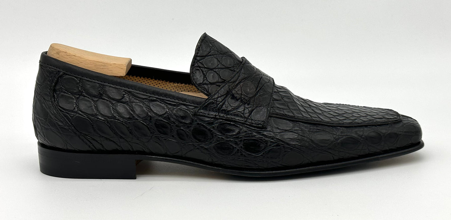 Mocassin Roberto Celk en crocodile noir