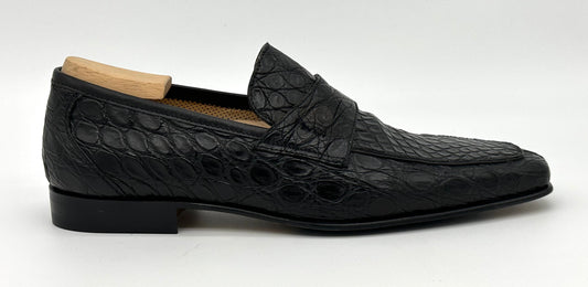 Mocassin Roberto Celk en crocodile noir