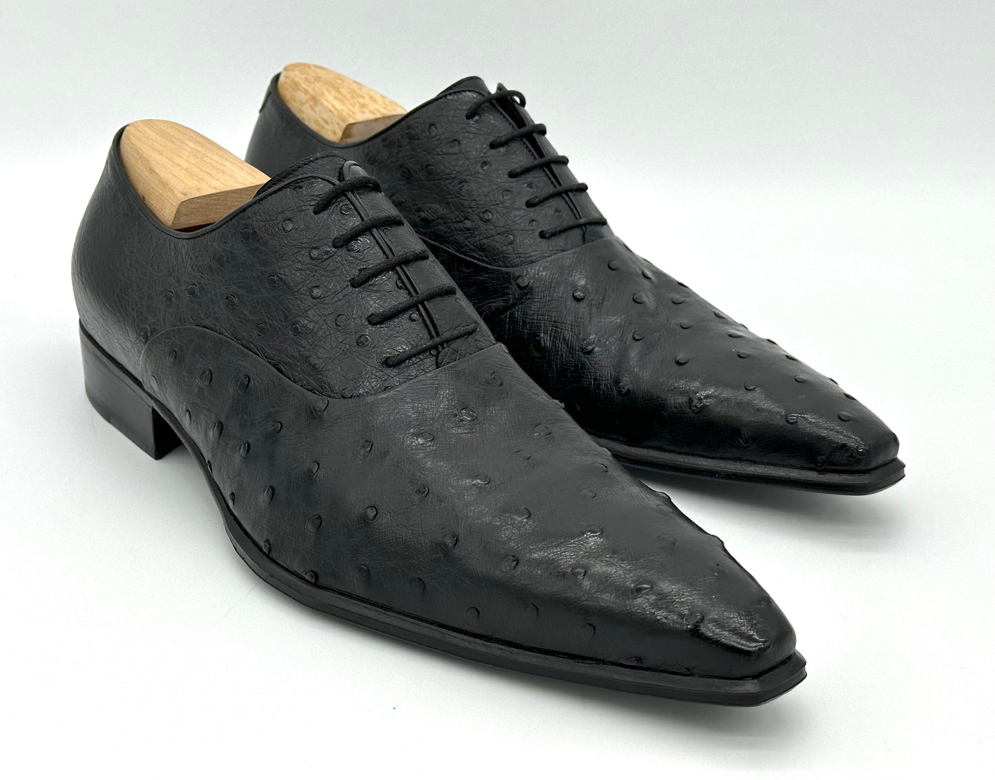 Richelieu Roberto Celk en autruche noir