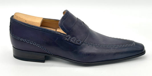 Mocassin Roberto Celk en cuir bleu