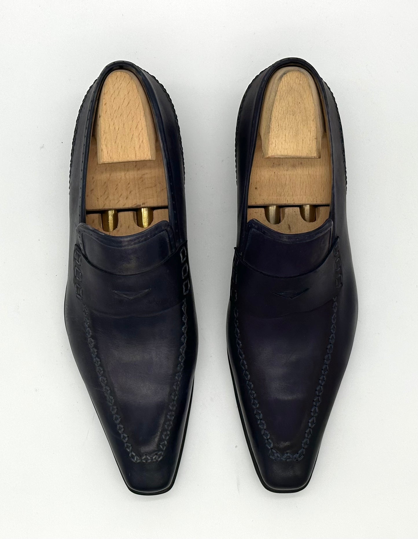 Mocassin Roberto Celk en cuir bleu