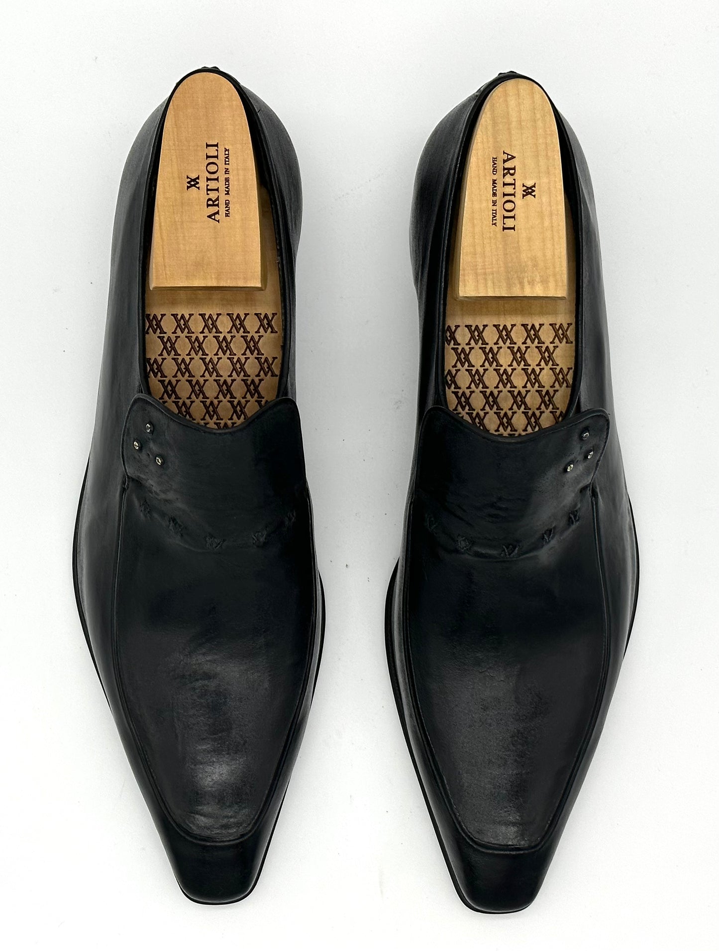 Mocassin Artioli en cuir noir