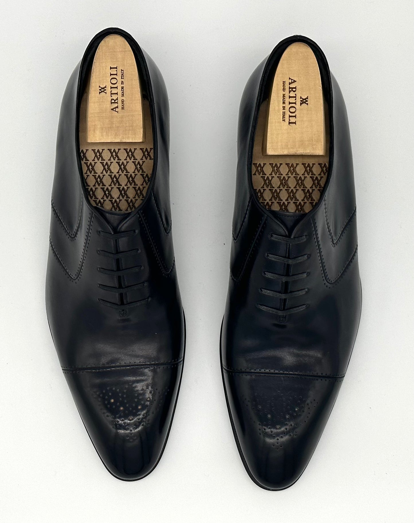 Richelieu Artioli en cuir noir