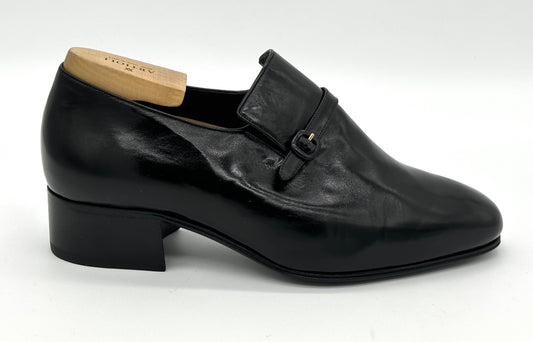 Mocassin Artioli en cuir noir avec boucle