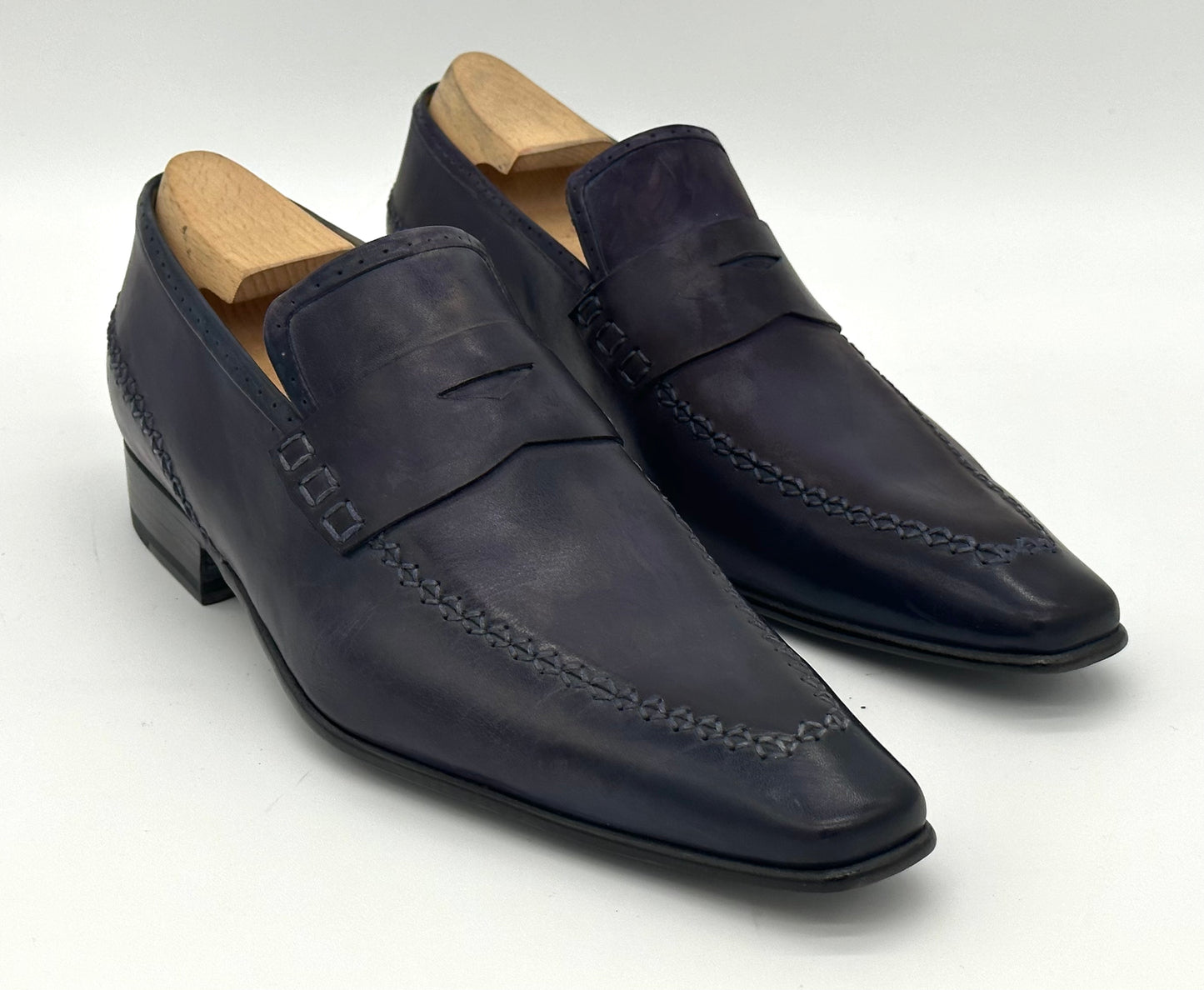 Mocassin Roberto Celk en cuir bleu