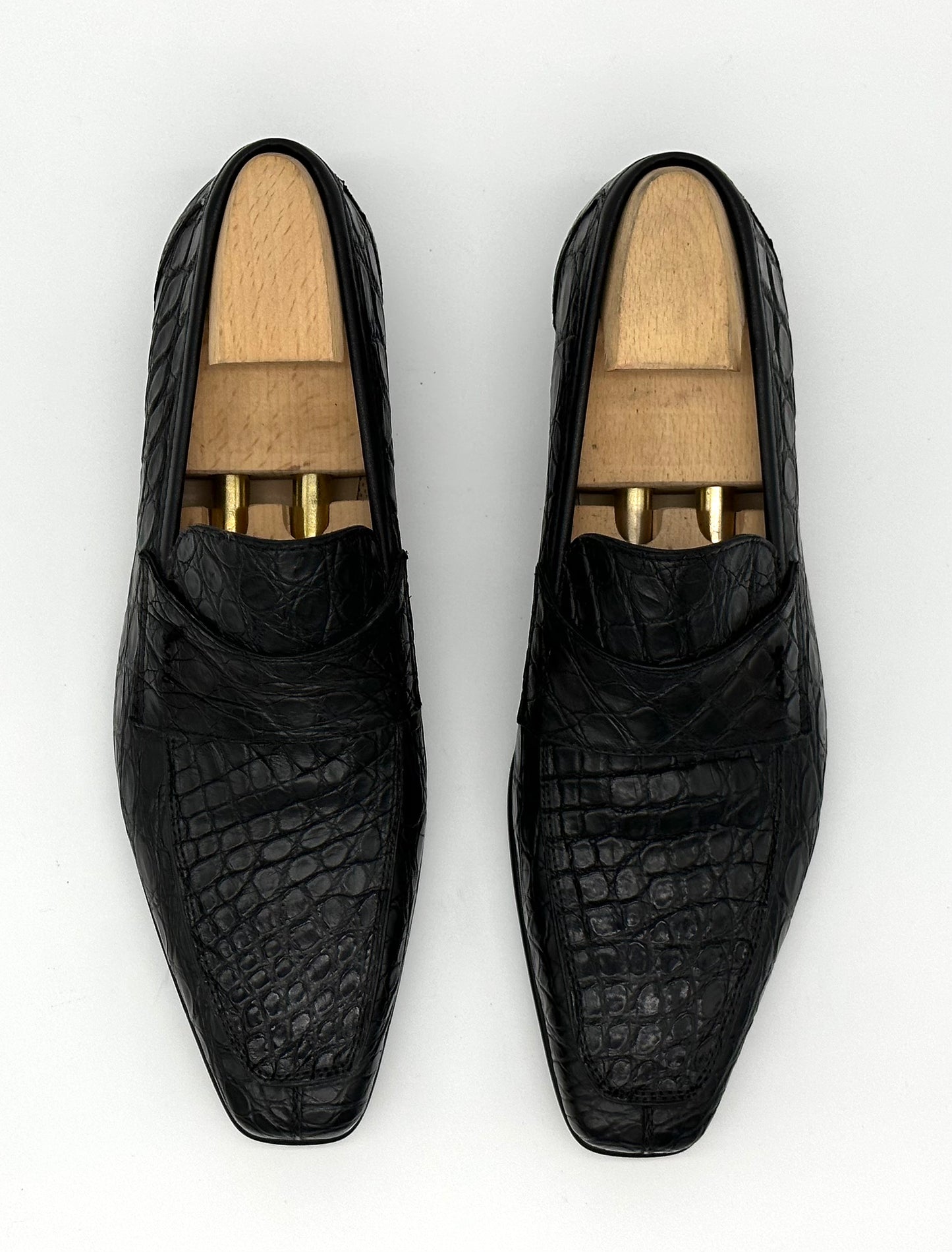 Mocassin Roberto Celk en crocodile noir