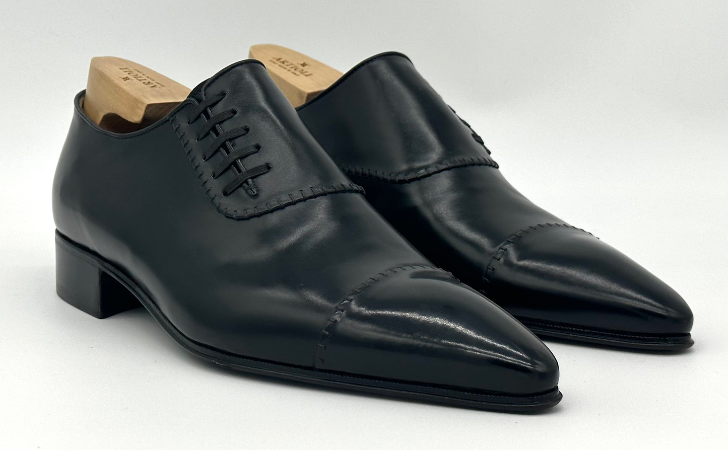 Mocassin Artioli en cuir noir