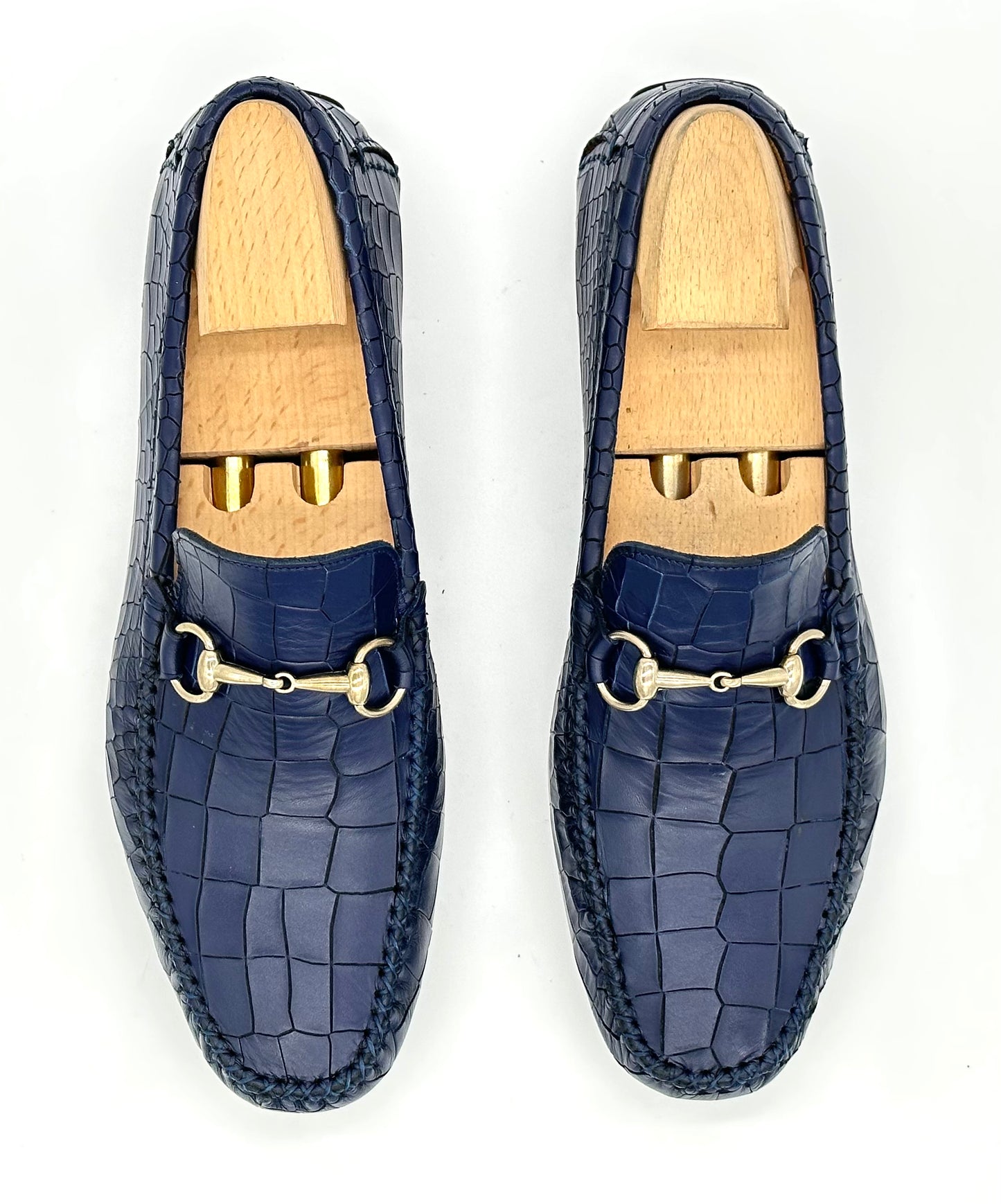 Mocassin Roberto Celk en stampa crocodile bleu