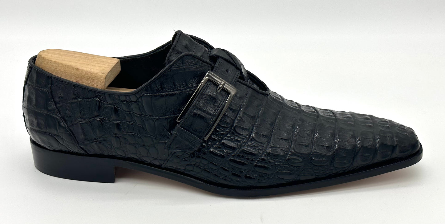 Soulier à boucle Roberto Celk en alligator noir
