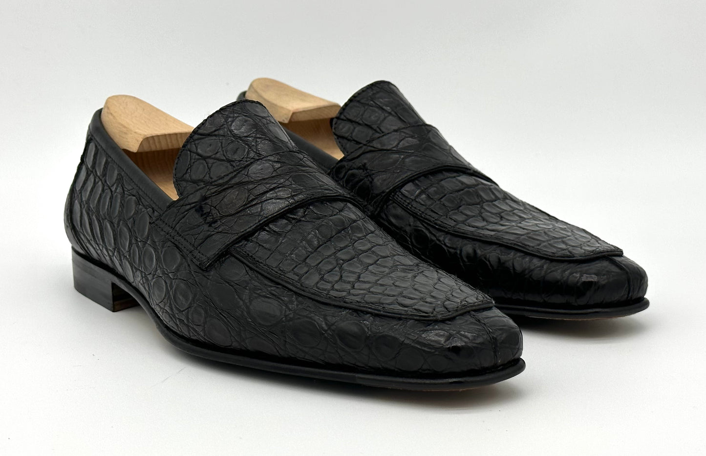 Mocassin Roberto Celk en crocodile noir