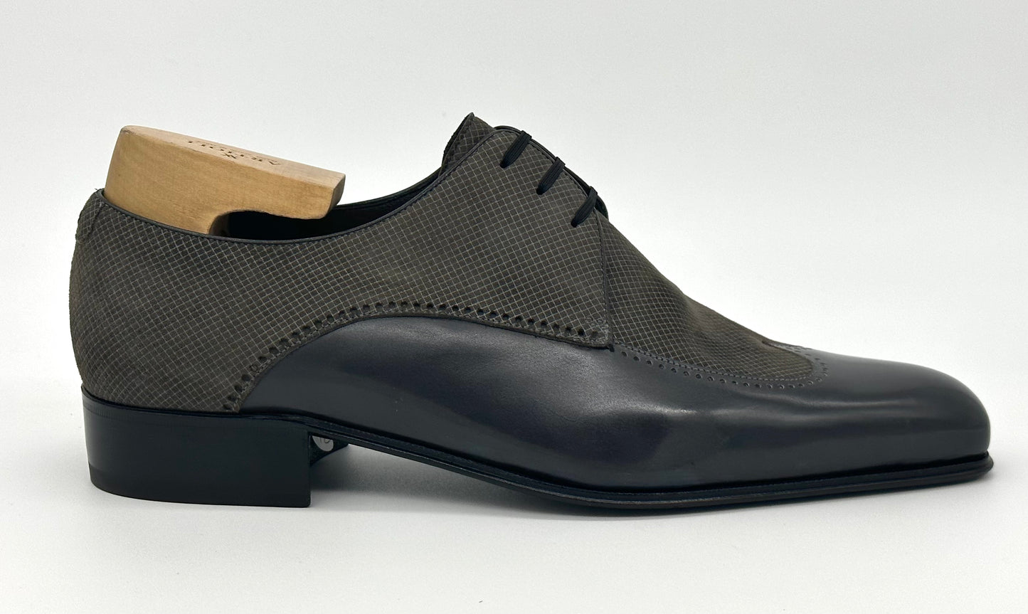 Derby Artioli en daim et veau gris