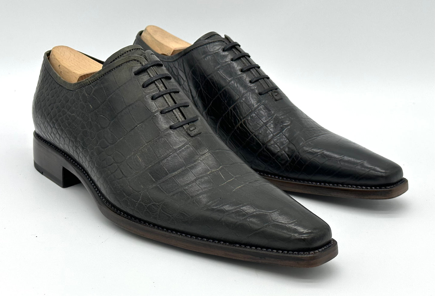 Richelieu Roberto Celk en stampa crocodile gris