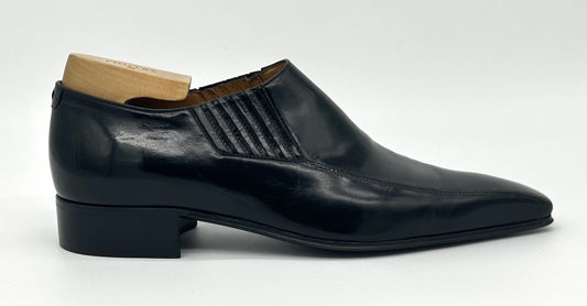 Mocassin Artioli effilé en cuir noir