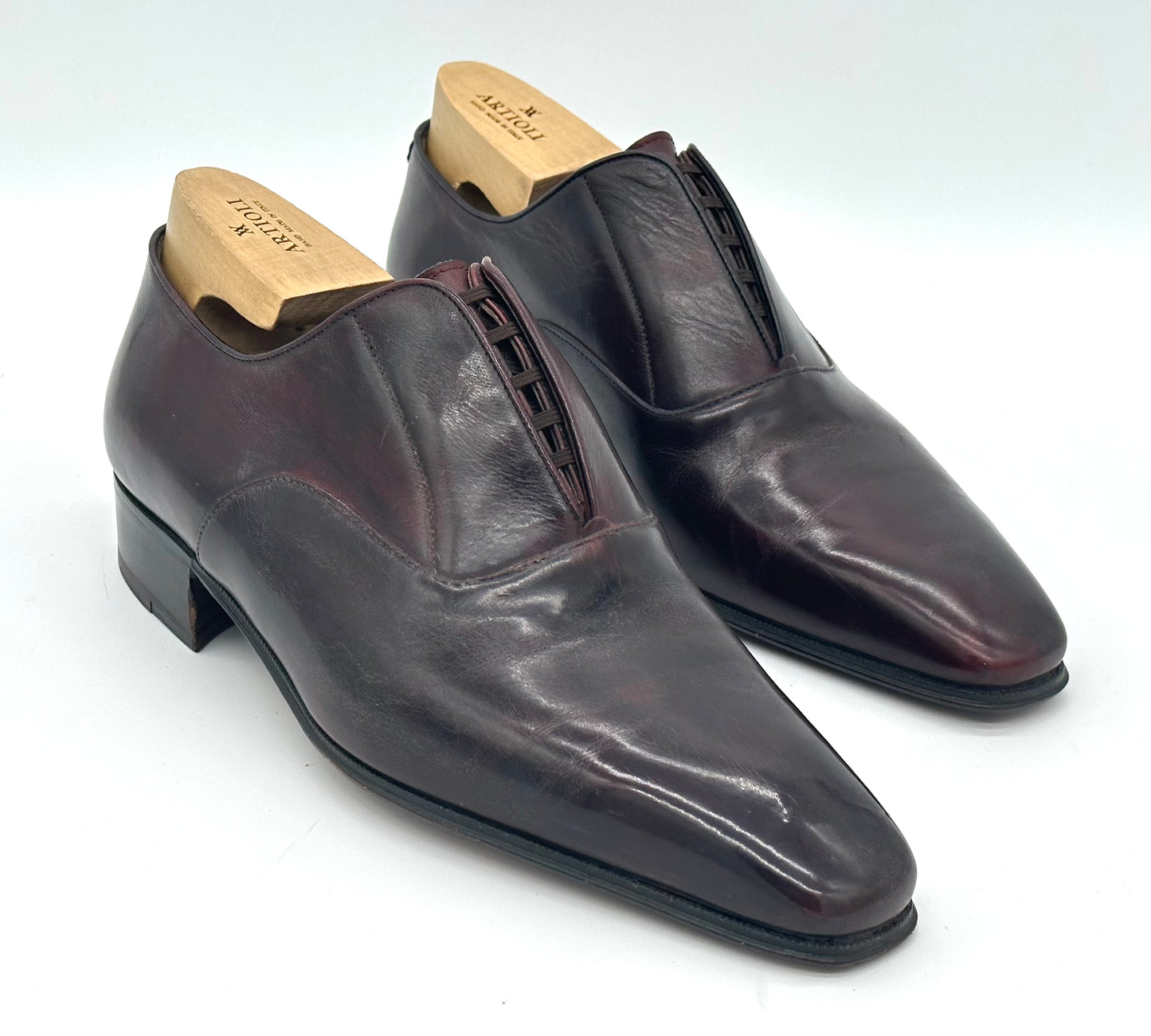 Mocassin Artioli en cuir bordeaux