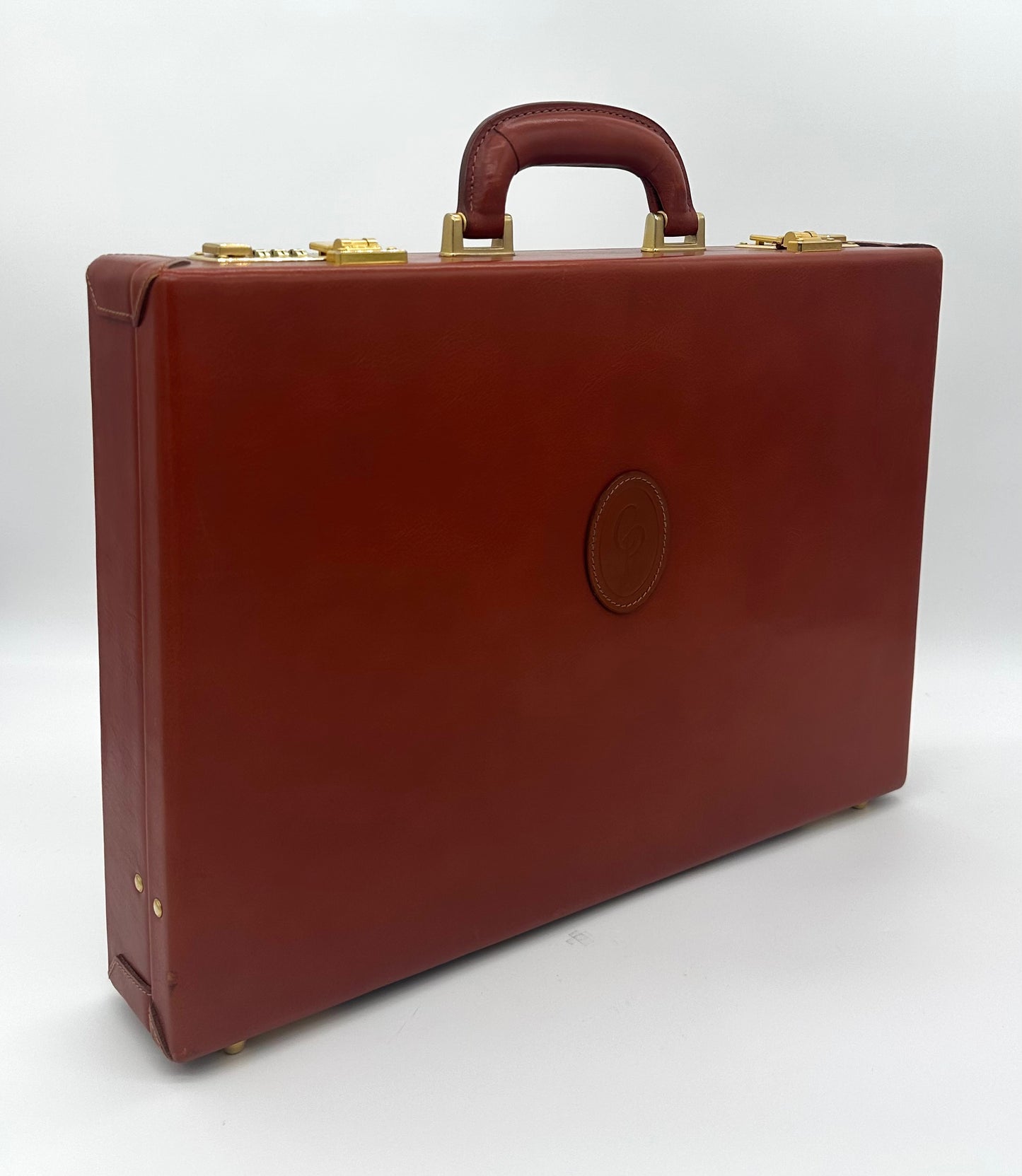 Attaché Case marron et or