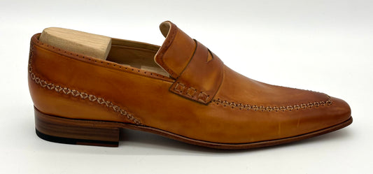 Mocassin Roberto Celk en cuir gold